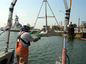 Grab sampling, vibracoring, and geophysical survey at the Washington Navy Yard, Washington, DC