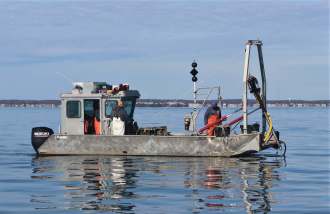 R/V Lophius Collecting a Vibracore