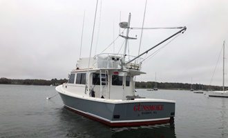 M/V Gunsmoke, 42-foot vessel for offshore multibeam bathymetric surveys, sediment grab sampling, & underwater video operations